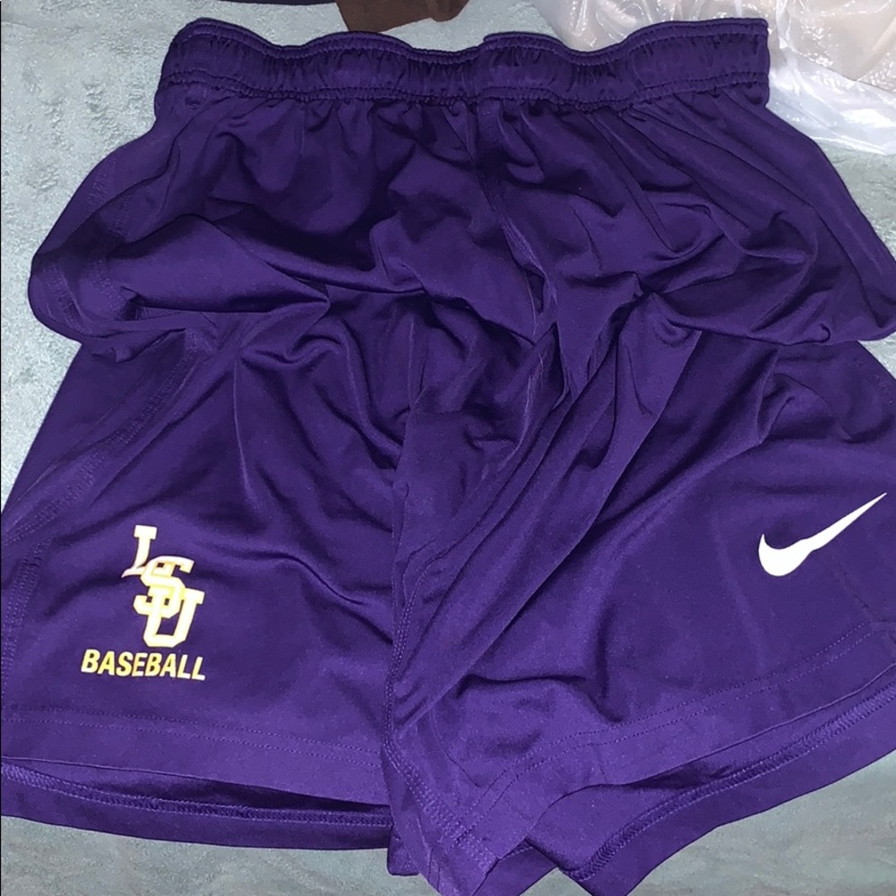 LSU baseball shorts